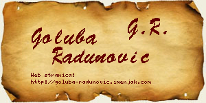 Goluba Radunović vizit kartica